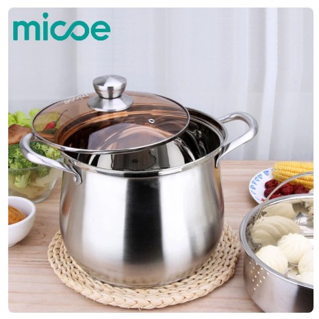 MICOE Panci Stainless304 panci rebus steamer panci masak 22cm