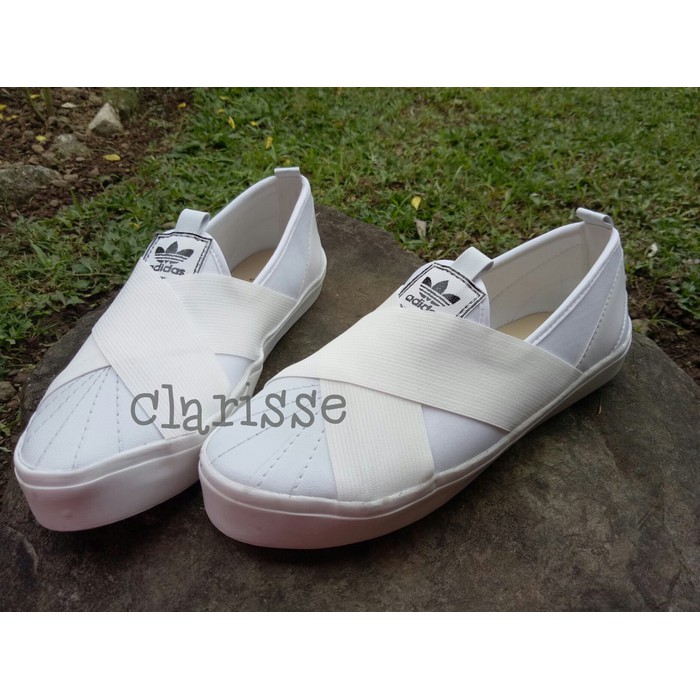 OBRAL SIZE 36 SLIP ON KARET ADIDAS PUTIH