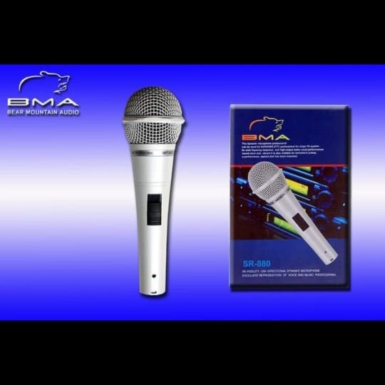 MIC MICROPHONE BMA SR880 PROFESIONAL DYNAMIC MIK SR-880 SR 880 KARAOKE VOKAL VOCAL DINAMIK MIKROPON MIKROPHONE SR880 BMA AUDIO ORI ASLI ORIGINAL