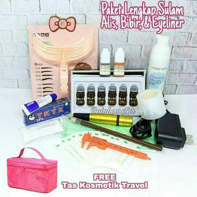 Paket lengkap sulam alis sulam bibir dan sulam eyeliner