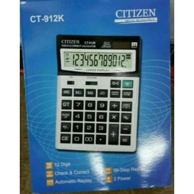 

COD Alat Menghitung Kalkulator Citizen CT-912 12 Digits Replay termurah