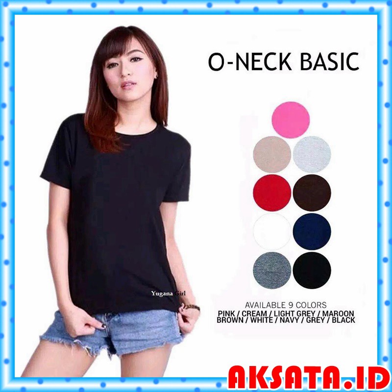 Kaos Polos Wanita / Kaos Polos / Kaos Polos Wanita Katun / Kaos Polos O Neck