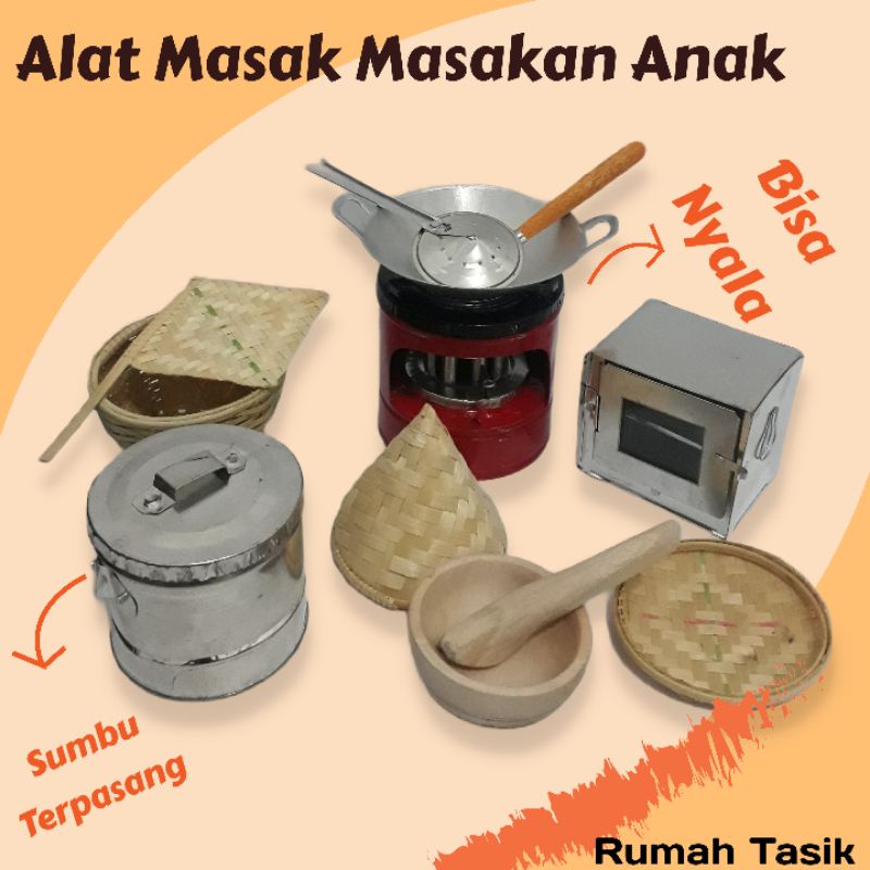 Kitchenset Mainan Masak Masakan Anak Tradisional Paket Murah Rumah Tasik