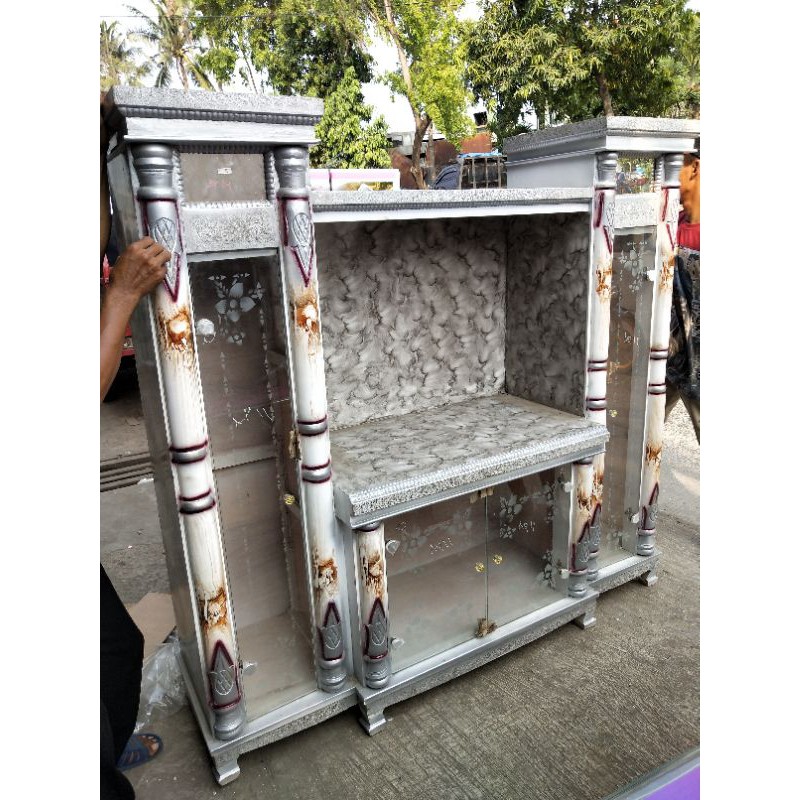 bupet tv meja tv rak tv cristal wosh pintu kaca