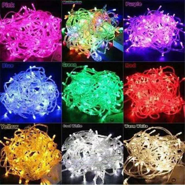 Lampu Natal 10 Meter 100 LED Free Box Tumblr Lamp