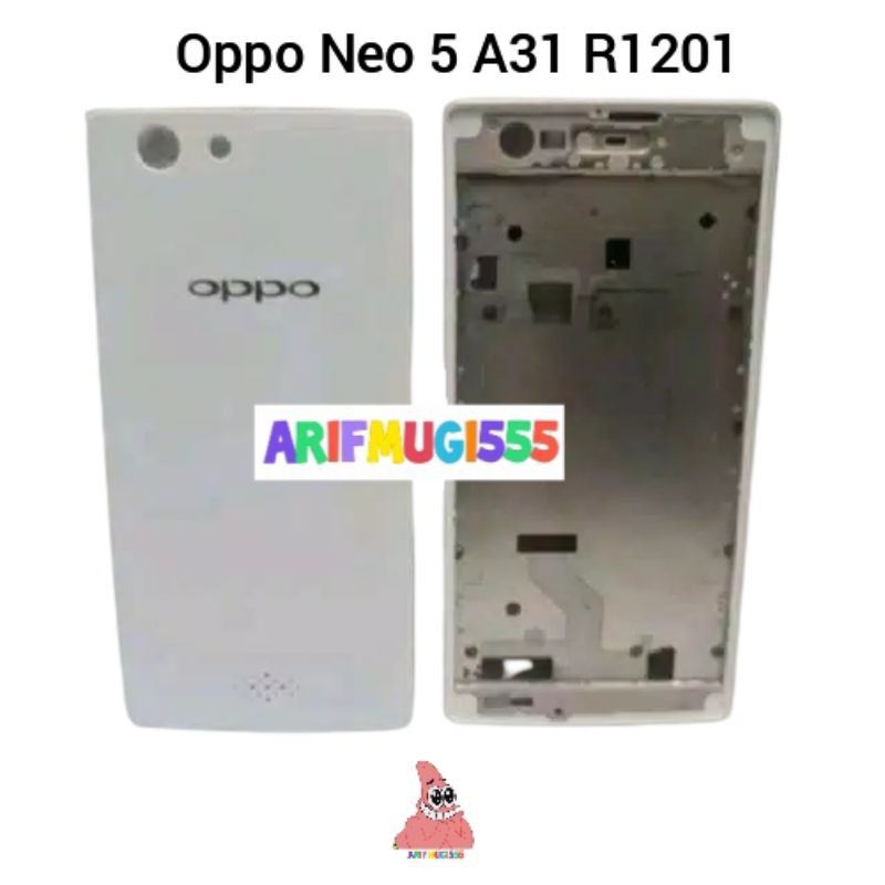 Casing Kesing Housing Fulset Frame Bezel Backdoor Oppo Neo 5 A31 R1202 Original