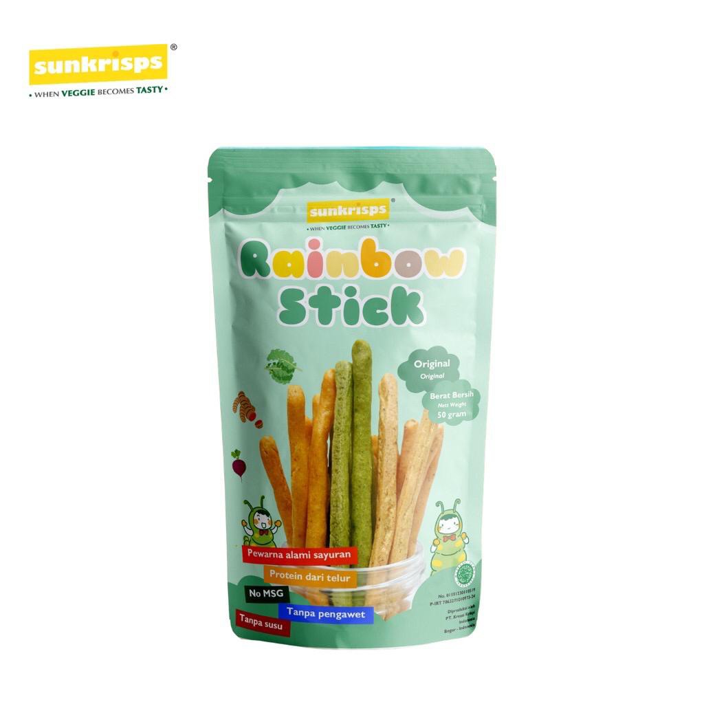 

Sunskrisps - Rainbow Stick - Sus Kering Stik - 50gr - (usia +9 bulan) - Cemilan Anak