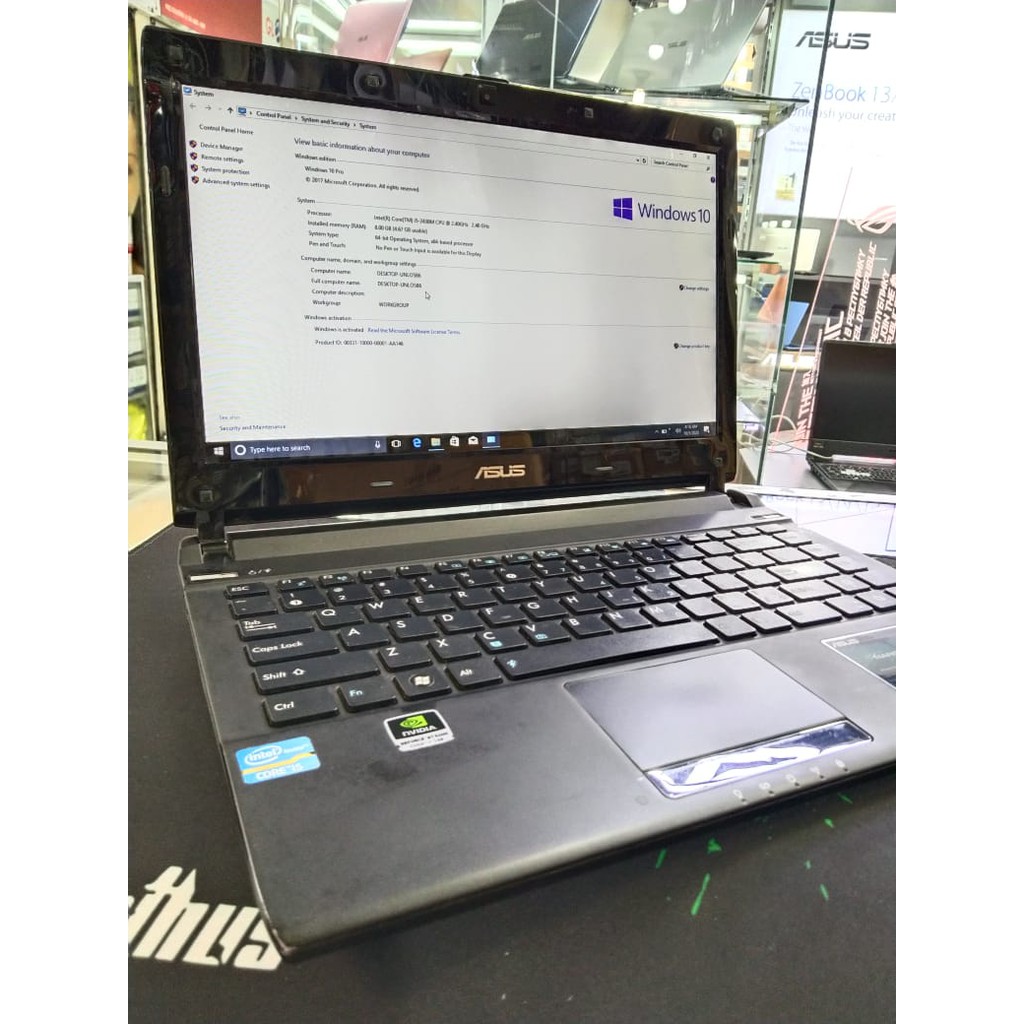 LAPTOP SEKEN SECOND GAMING GAMER DESAIN PESS CORE I5 ASUS  MULUS MURAH RAM 8GB 8 GB