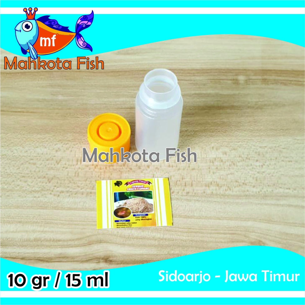 Botol Snack Cupang | Botol Repack 10 gr / 15 ml Snack Cupang | Snack Cupang