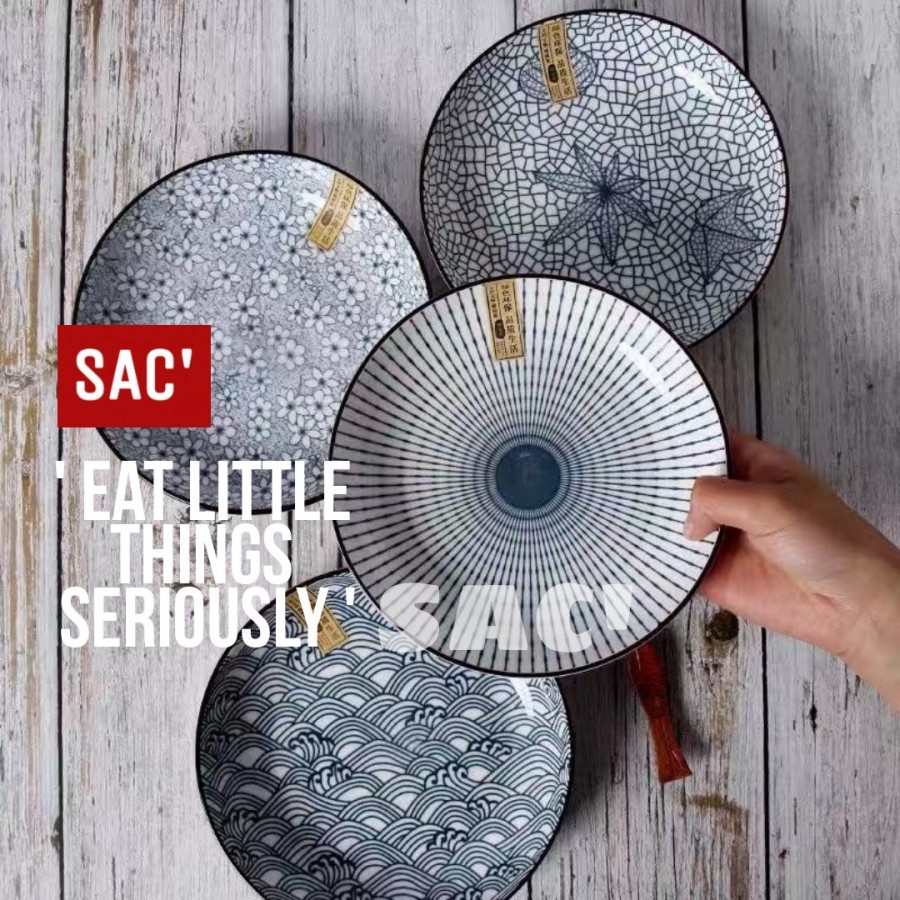 KATSU Japanese Style Dinner Plate Porcelain Mangkuk Piring Makan Ala Jepang-3