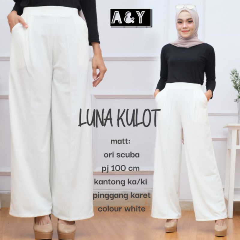 KULOT SCUBA/KULOT SCUBA HITAM/KULOT SCUBA PUTIH/KULOT SCUBA WANITA