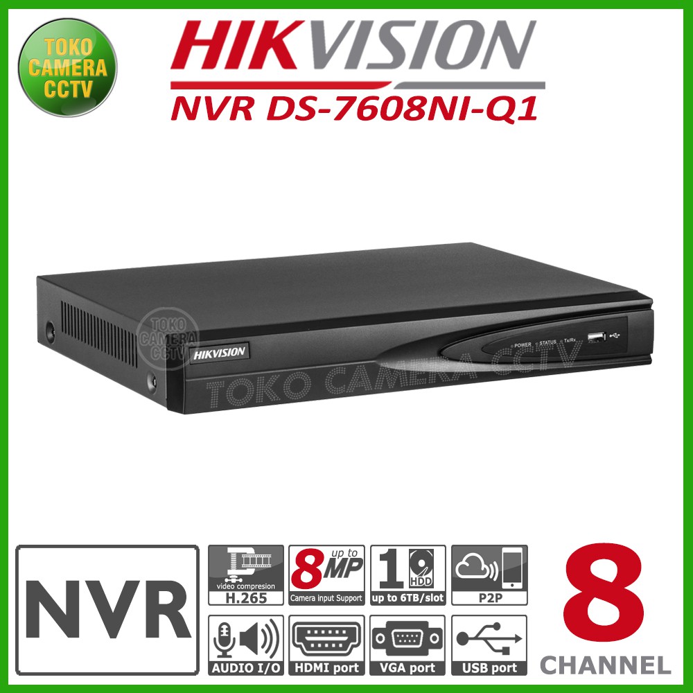 NVR HIKVISION 8 CHANNEL DS-7608NI-Q1