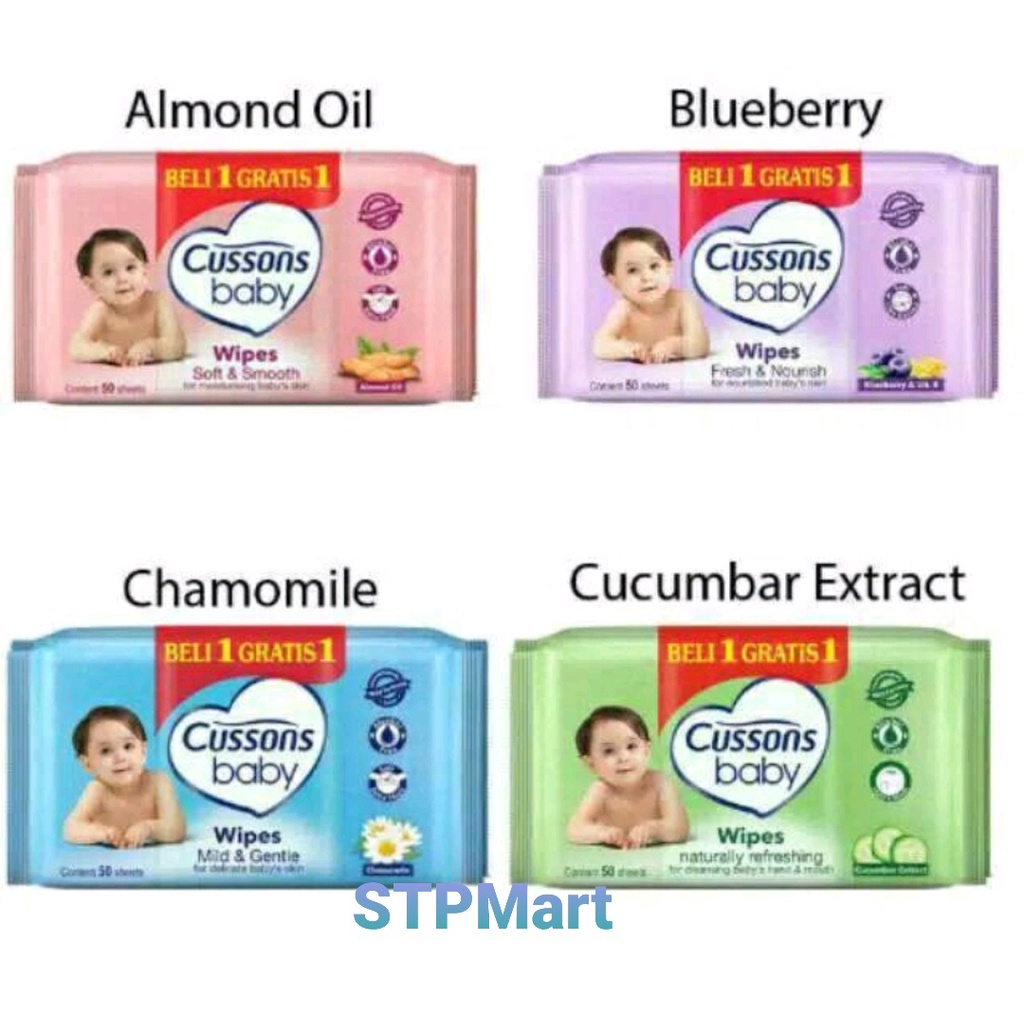 ORIGINAL Cussons Baby Wipes 50's (BUY 1 GET 1 FREE) / Cussons Wipes / Tissue Bayi / Cussons Tisu Basah