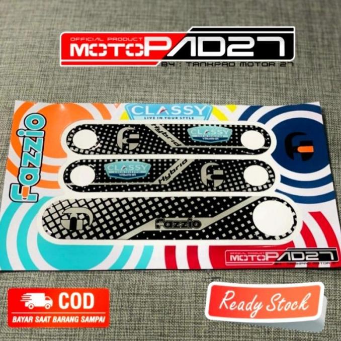 Stiker Resin Timbul Panel Samping Depan Yamaha Fazio 2022. motopad27