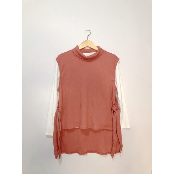 Mizu Vest + Inner (Putih)-Apricot