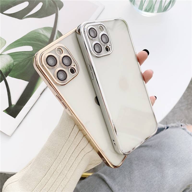 Soft Case Hp Transparan Tahan Goncangan Untuk Iphone 11 / 12pro Max / Mini / 7 / 8plus / X / Xs Max / Xr