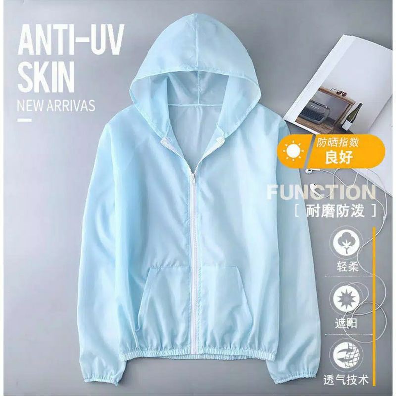 	 Jaket Olahraga Parasut Jogging Anti Uv Jaket Goes Jaket Korea / Jaket Anti UV Olahraga Hoodie	