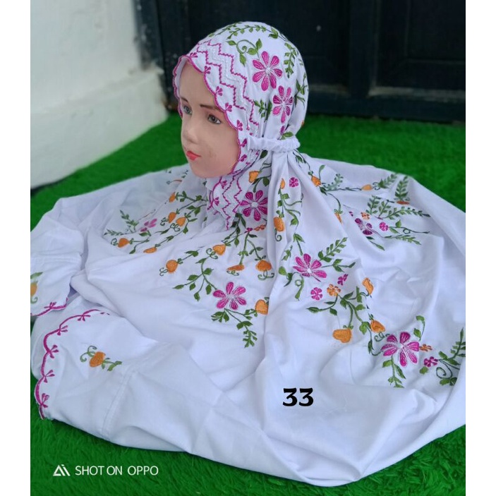 Mukena Polino Anak - Mukena Polino Terusan Anak - Rukuh Anak Terusan - Mukena Anak Bahan Adem