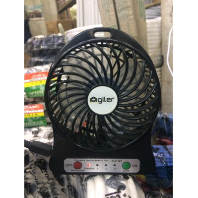 Kipas Angin Mini Portable / Kipas Angin Cas Merk Agiler