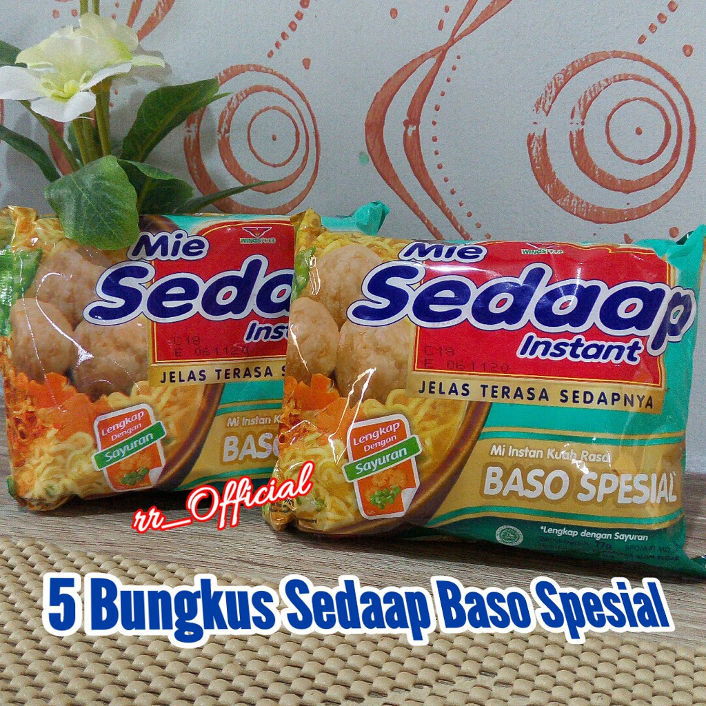 

5 Bungkus Mie Sedaap Rasa Baso Spesial Mie Kuah Instan