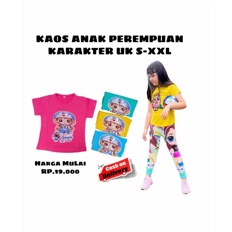 Kaos Anak Cewek Terlaris Termurah Lol / Baju Anak Kaos Anak Perempuan Lengan Pendek Bahan Katun