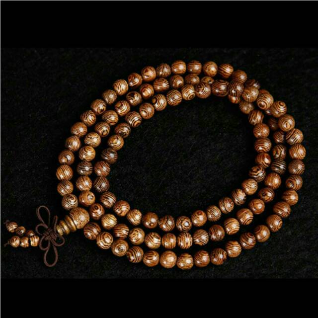 Tasbih Kalung Gelang Buddha 108 Kayu Polos Dan Mix 8mm