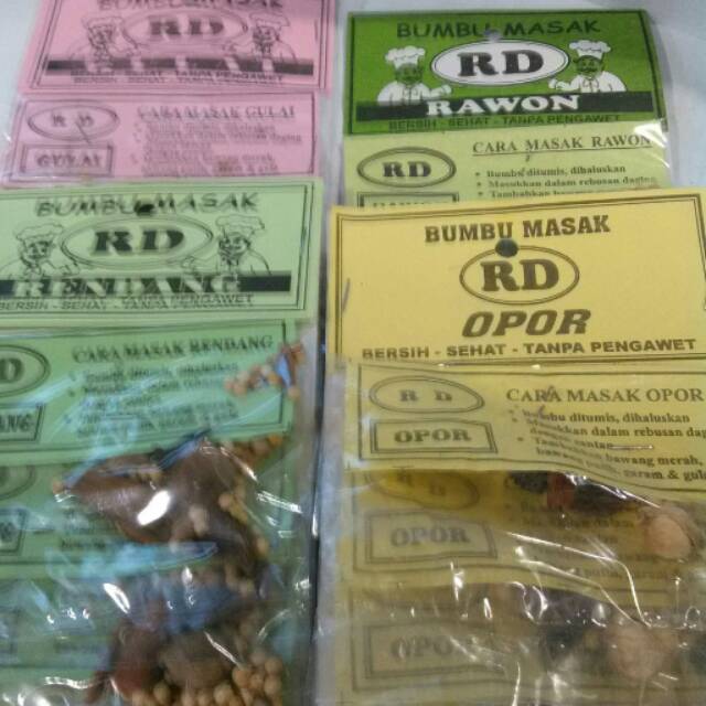 

bumbu racik alami asli ekonomis renceng 25gram isi sepuluh kemasan ekonomis