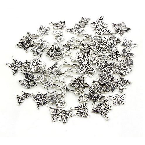 Antique Butterfly Pendant - Liontin Antik Bentuk Kupu-kupu (20pcs)