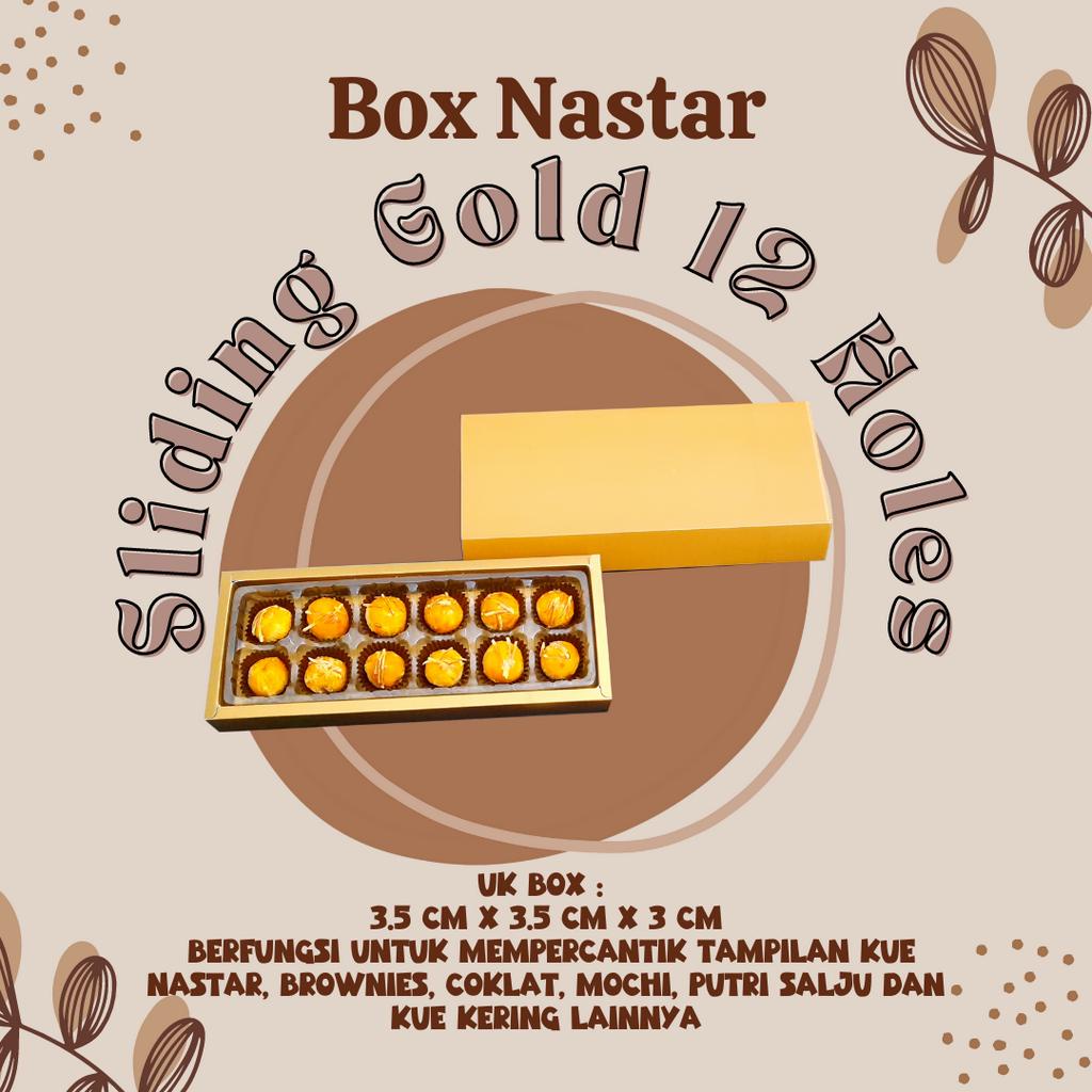 

Box Packaging / Dus Kue Kering / Box Kue / Kotak Kue / Dus Box Nastar Sliding 12 Holes ( 20 set )