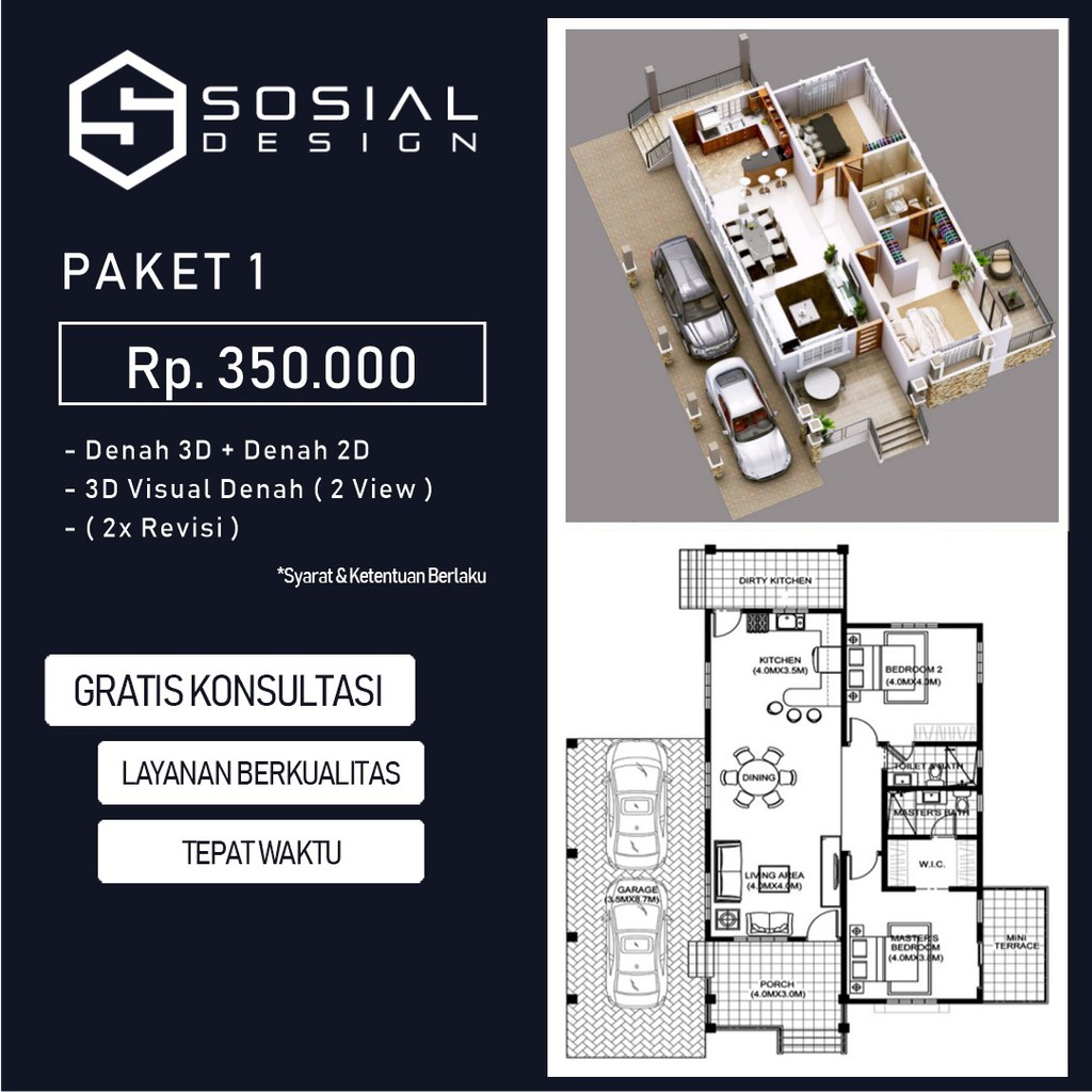 JASA DESAIN RUMAH BERKWALITAS PAKET 1 FREE ONGKIR Shopee Indonesia