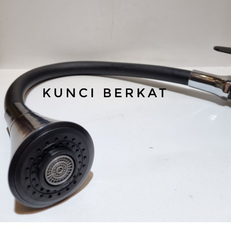 Kran Angsa Hitam Tembok/Keran cuci piring warna hitam/Sumber air dari Tembok