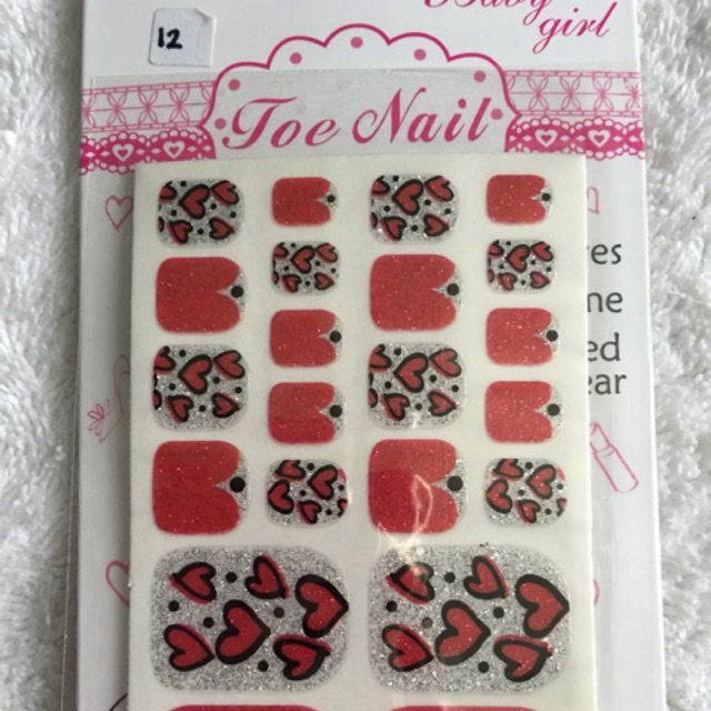 Toe Nail Art Stickers+kikiran kuku