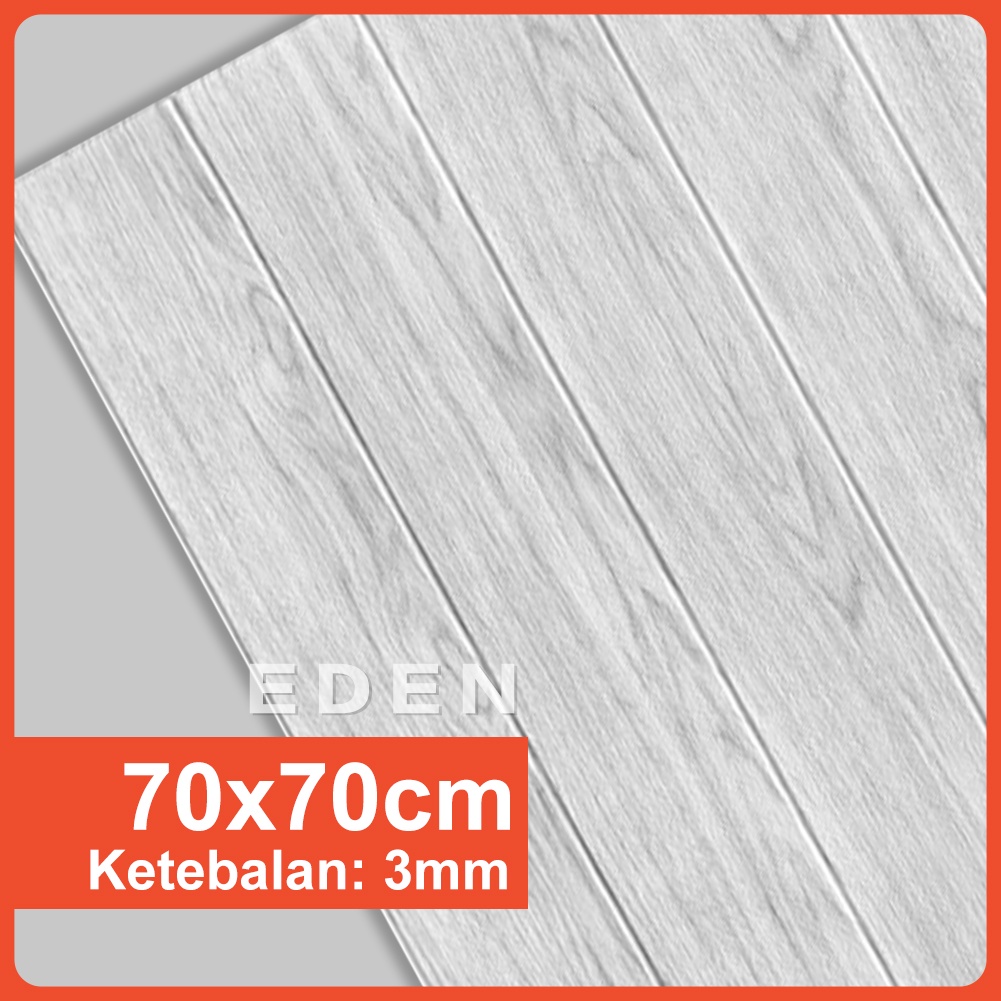 Wallpaper Dinding Foam Motif Kayu 3D serat kayu Stiker-EDEN_BY-2