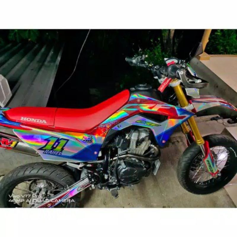 DECAL CRF HOLOGRAM FULL BODY - DECAL CRF BAHAN LASER HOLOGRAM PELANGI