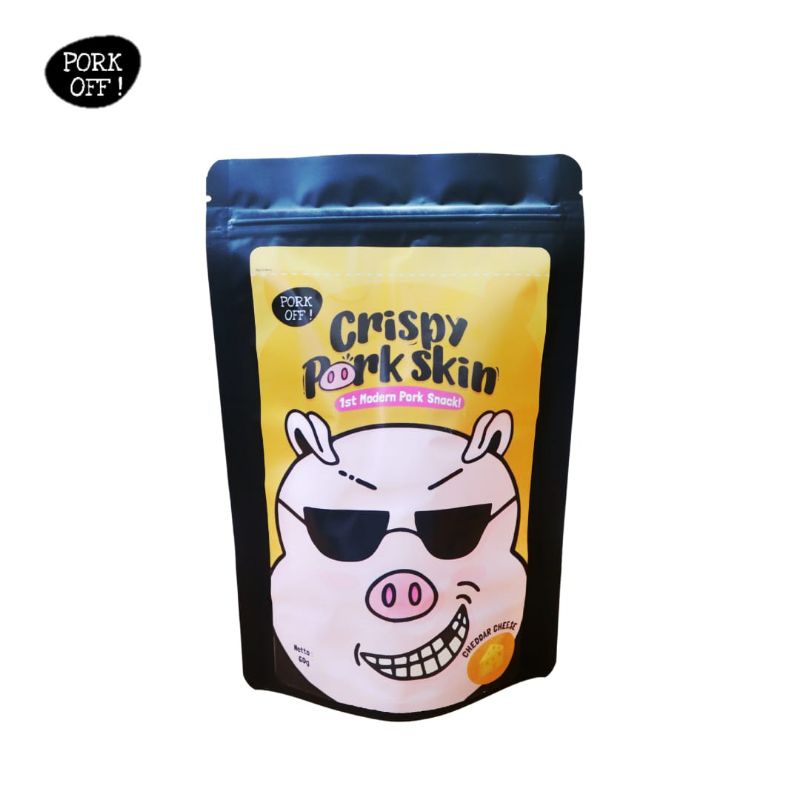 

PORK OFF Kerupuk Kulit Babi Cheddar Cheese (60g) / Crispy Pork Skin Cheddar Cheese (60g)