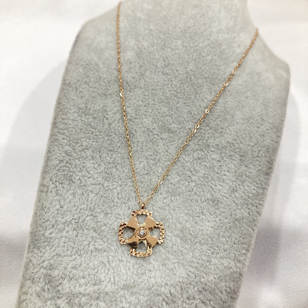 Kalung Wanita Titanium Anti Karat Bisa Putar Aksesoris Fashion Korean Style