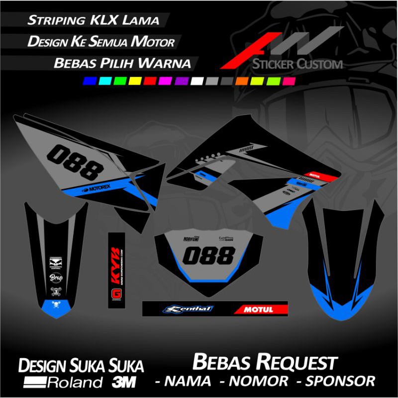 STRIPING STIKER MOTOR KLX LAMA - KLX 150 LAMA DESAIN CUSTOM