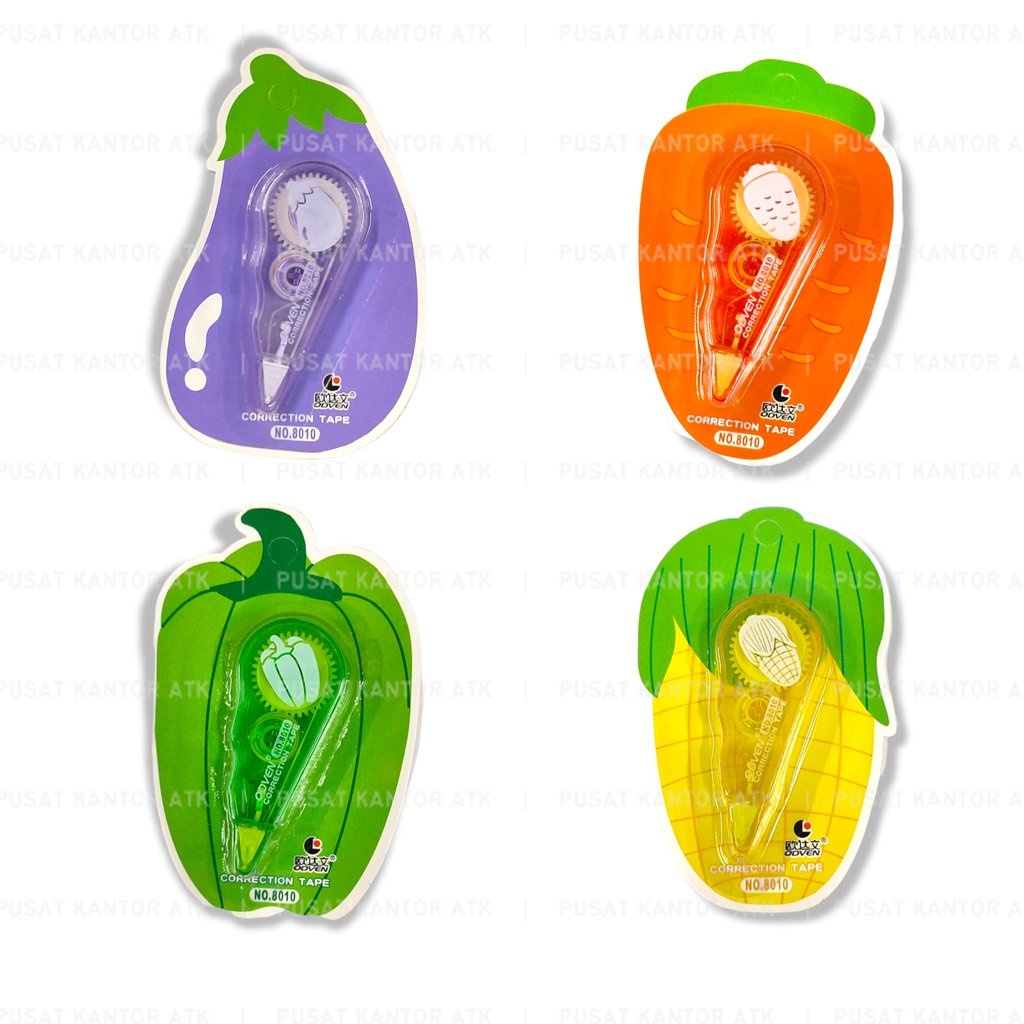 

Correction Tape Impor Odven Model Vegetable / Sayur 4 variasi tipex kertas Satuan