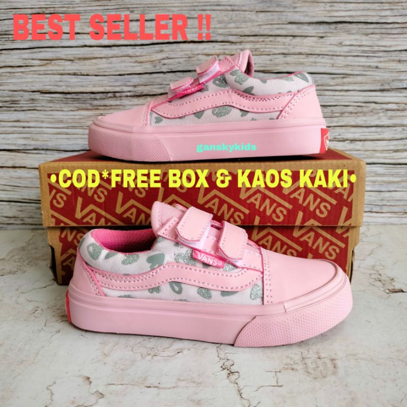 SEPATU ANAK VANS OLDSKOOL PINK PREMIUM HIGH QUALITY SEPATU ANAK PEREMPUAN KADO ANAK