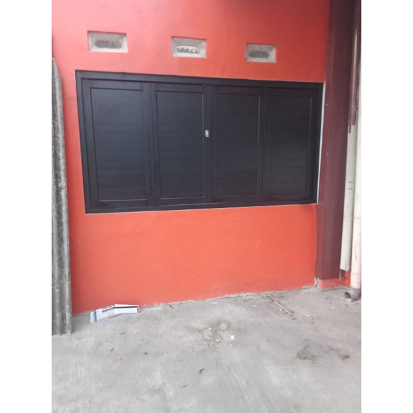 kusen jendela lipat aluminium panel taman ratu jakarta barat