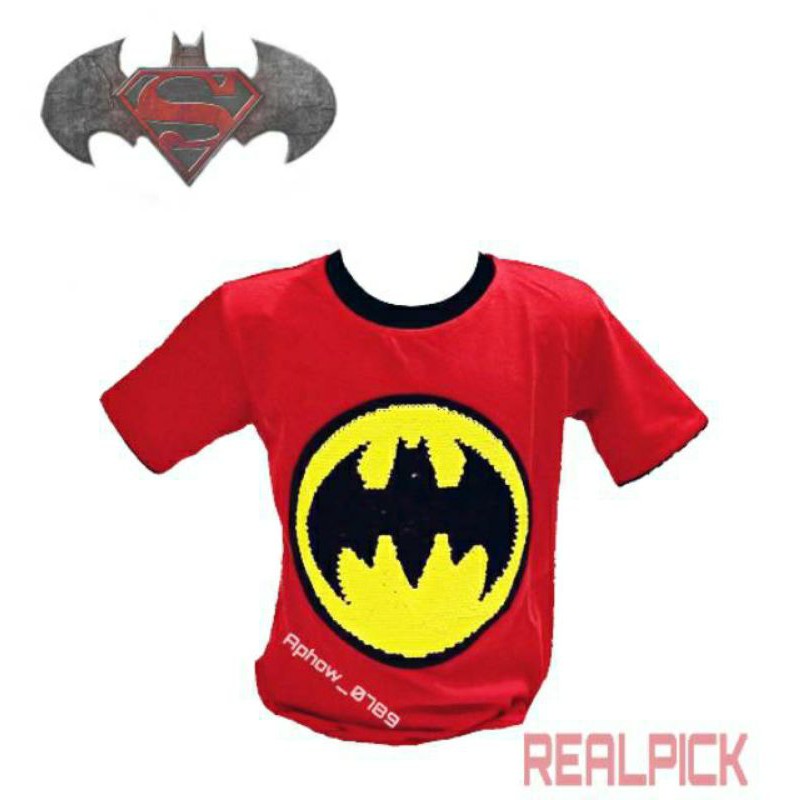 KAOS ANAK USAP 2 GAMBAR,BATMAN,SUPERMAN,C.AMERICA,