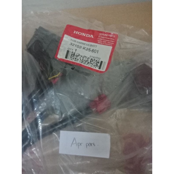 Sub Harness Battrey Soket Kabel Body Bagian Accu Aki Battrey Bok Rumah Sikiring Beat POP eSP K61 Ori