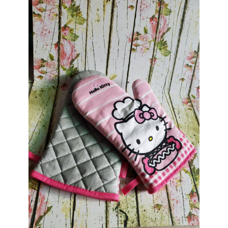 sarung tangan oven katun baking oven mitten tahan panas chefmade hello kitty