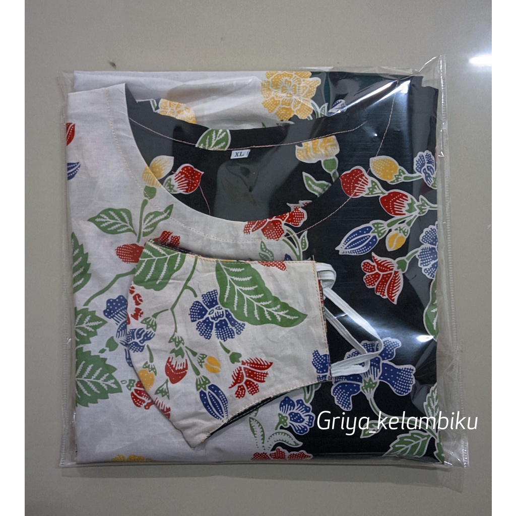 Blouse Wanita Korea Kekinian Motif Bunga Blouse Remaja Terkini ( Blouse Batik Original Solo )-6