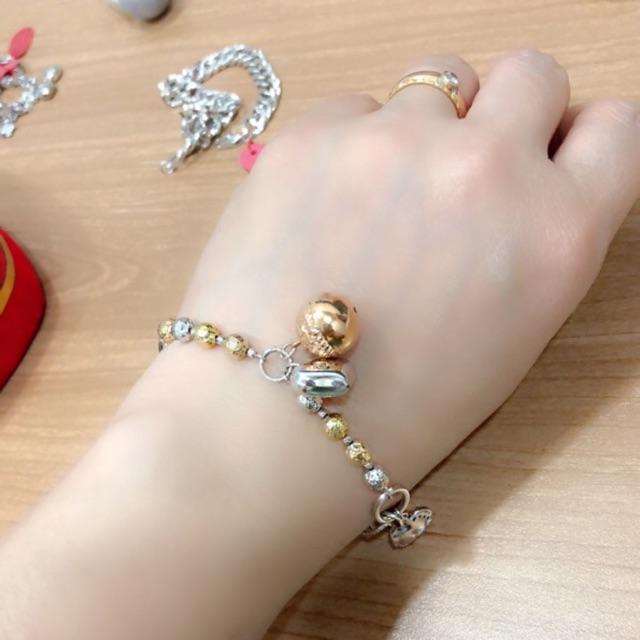 Gelang rantai tasbih emas putih