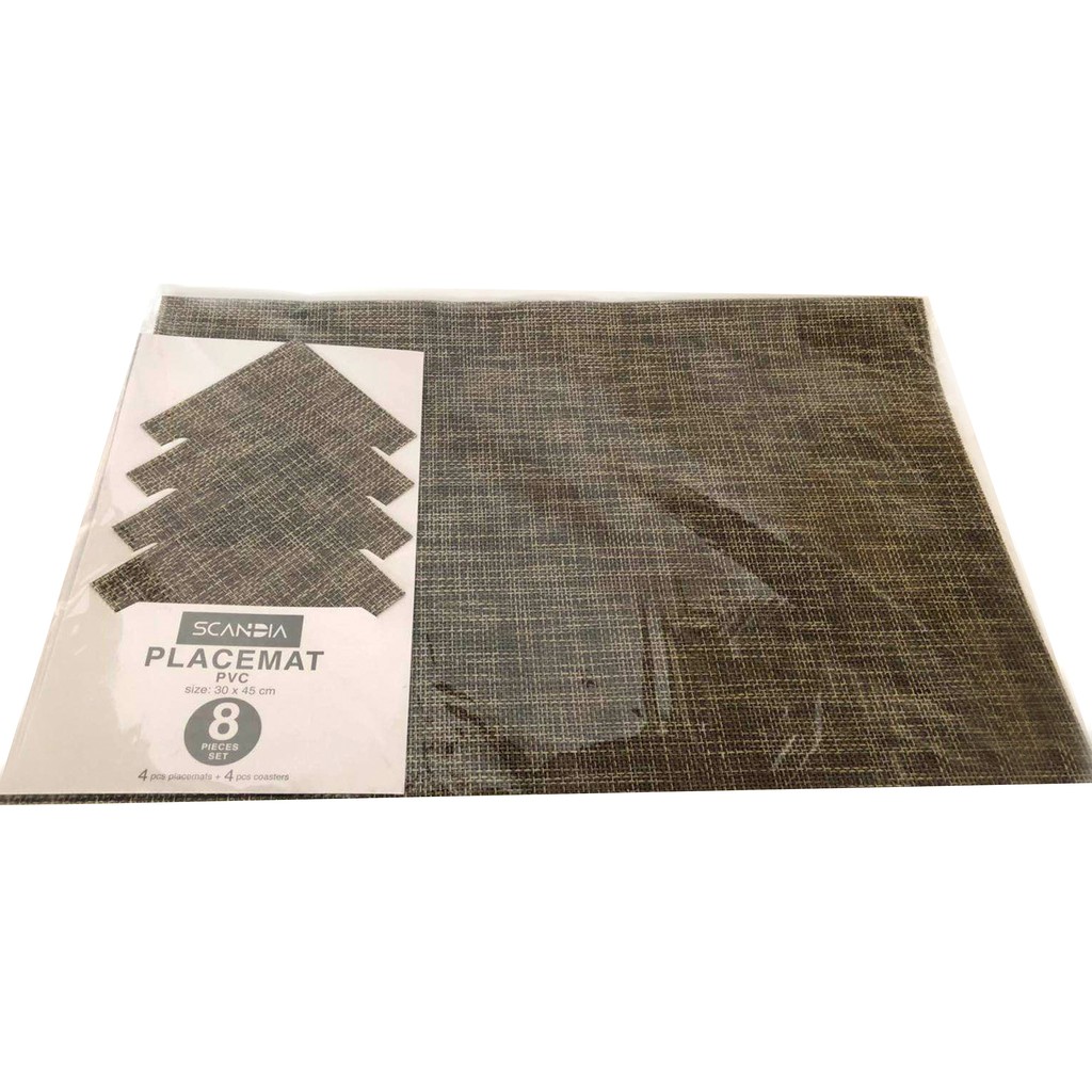 

JYSK Taplak Meja Murah Placemat Coaster Set 4 Brown 30X45CM