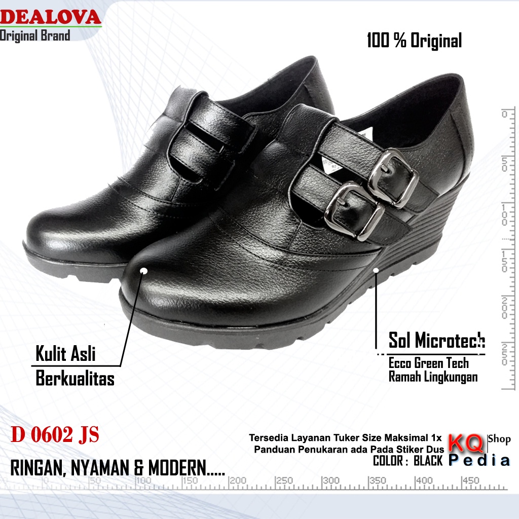 Sepatu Sandal Pantofel Boot Wedges Brongsong Pesta Kulit Wanita DEALOVA D0602JS