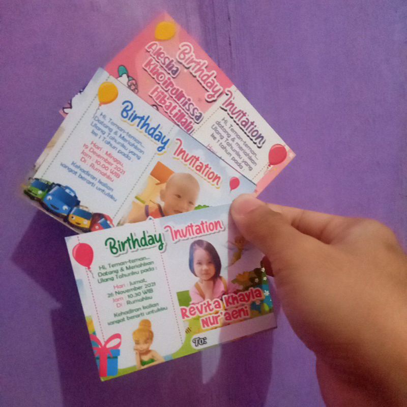 Jual Undangan Ulang Tahun Anak Custom Karakter | Shopee Indonesia