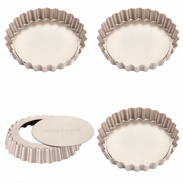 Chefmade WK9022-4 set 4pcs round tart pan 4inch / loyang kue pie mini