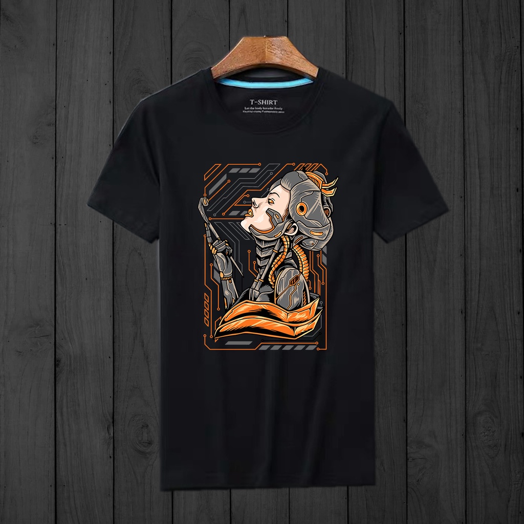 Kaos Tshirt Pria Geisha Atasan Lengan Pendek Baju Basic Jepang